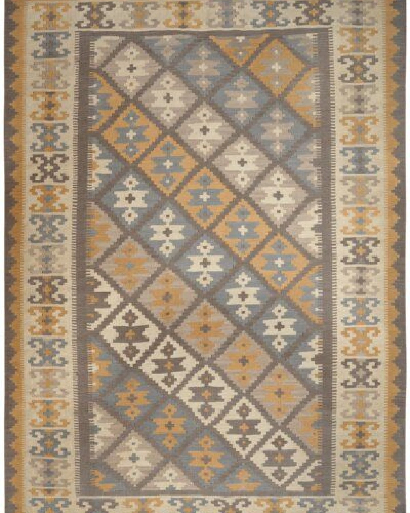 Kelim Gashgai Grau „Rugtales“ aus Schurwolle, 181x250 cm – Ansicht 3