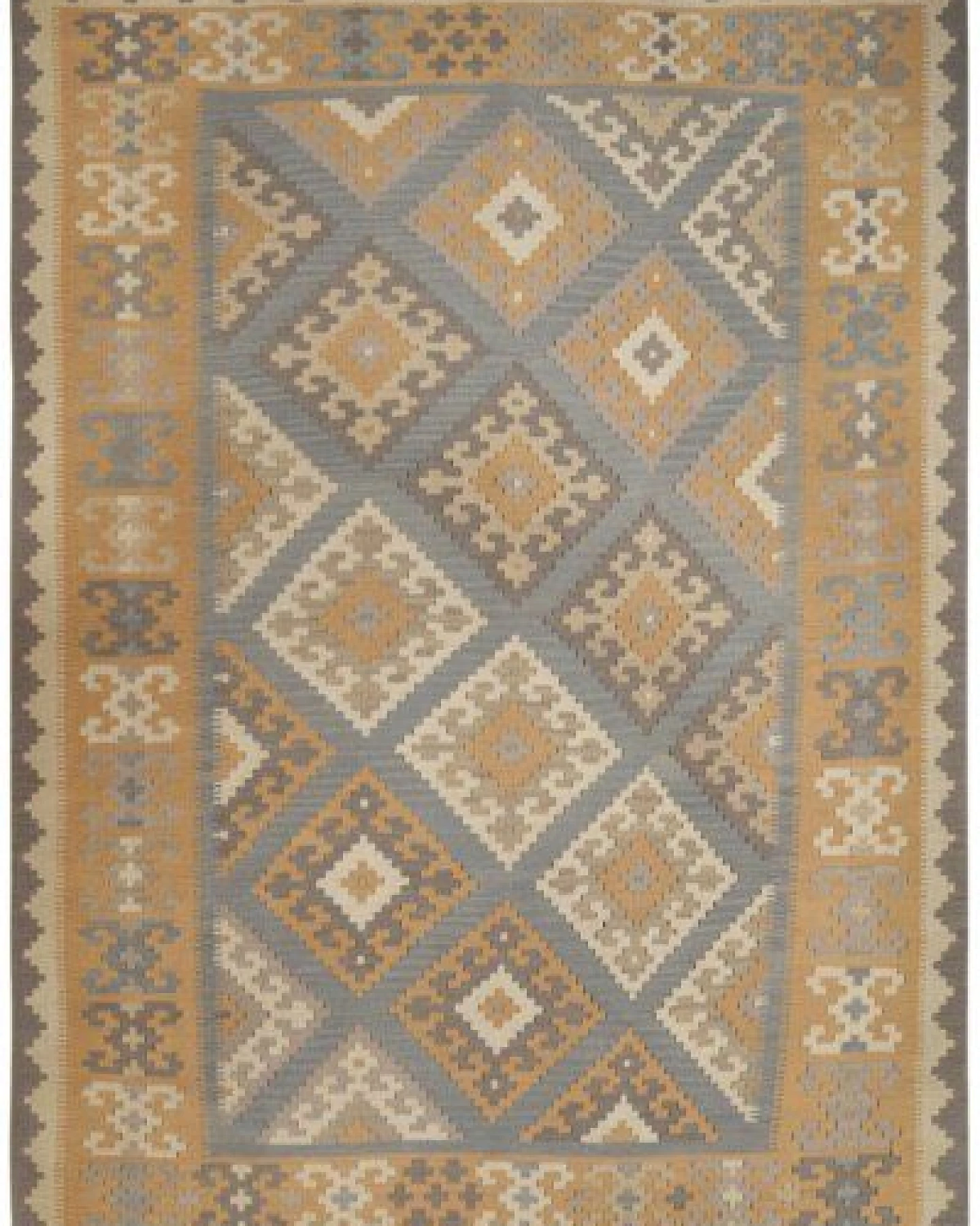 Kelim Gashgai Grau „Rugtales“ aus Schurwolle, 182x251 cm – Ansicht 3