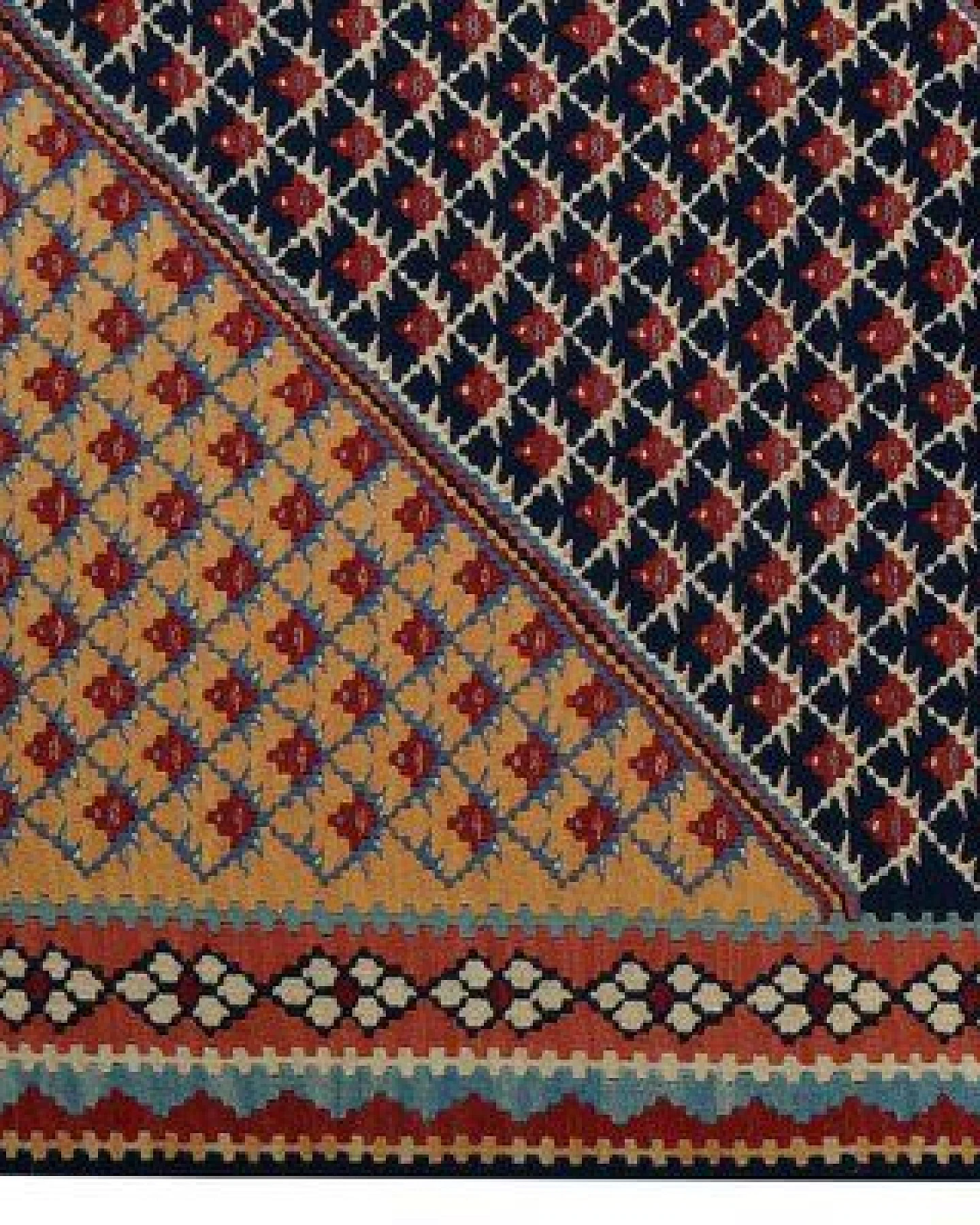 Kelim Senneh Blau „Rugtales“ aus Schurwolle, 154x200 cm – Ansicht 4
