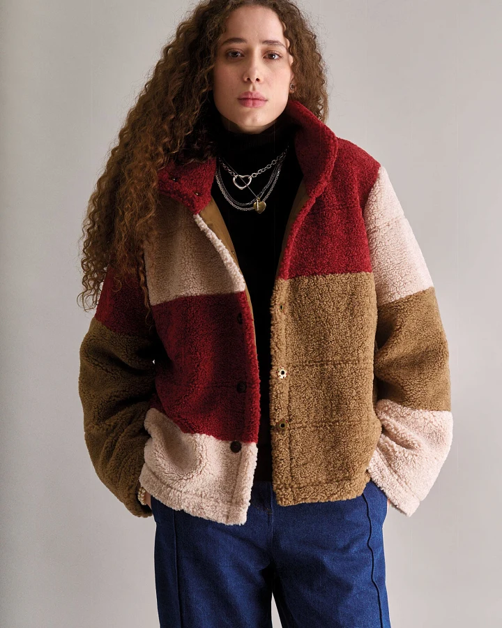 KOMODO Damen vegan Jacke Isobel Patchwork Multicolour