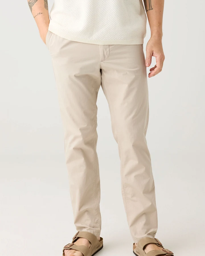 KnowledgeCotton Apparel Herren vegan Chino-Hose Tim Tapered Light Feather Gray
