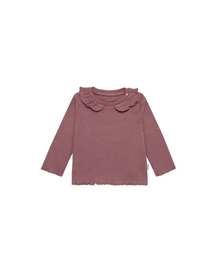 Langarmshirt Bio-Baumwolle (kbA) rip rose taupe 68