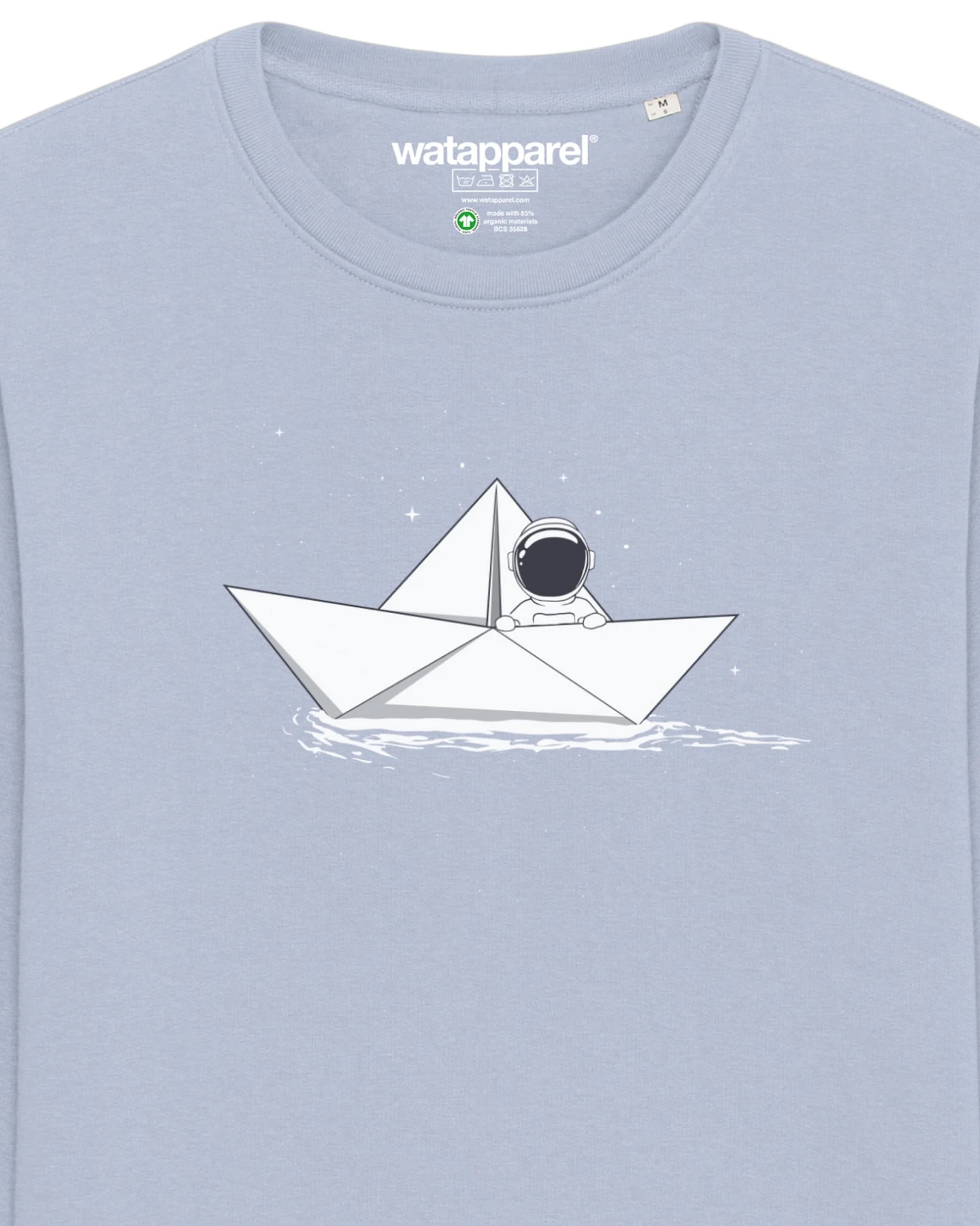 Watapparel Sweatshirt Astronaut in paper boat – Ansicht 3