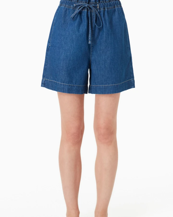 ORGANICATION Damen vegan Shorts Denim Dunkelblau