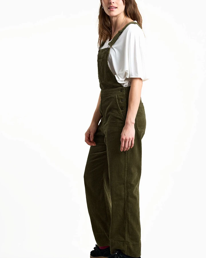 KOMODO Damen vegan Leni Latzhose Aus Cord Khaki