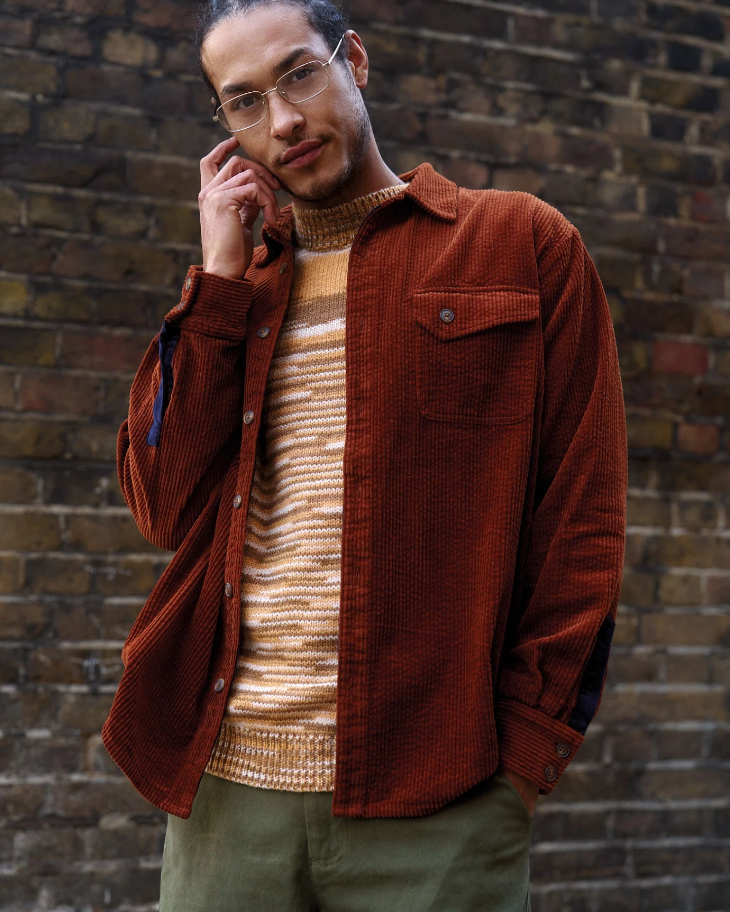 KOMODO Herren vegan Overshirt Karda Chestnut – Ansicht 2