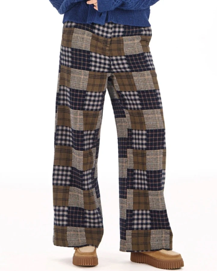 KOMODO Damen vegan Hose Rosie Navy Mish Mash