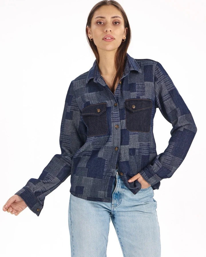 KOMODO Damen vegan Overshirt Stella Denim Blau