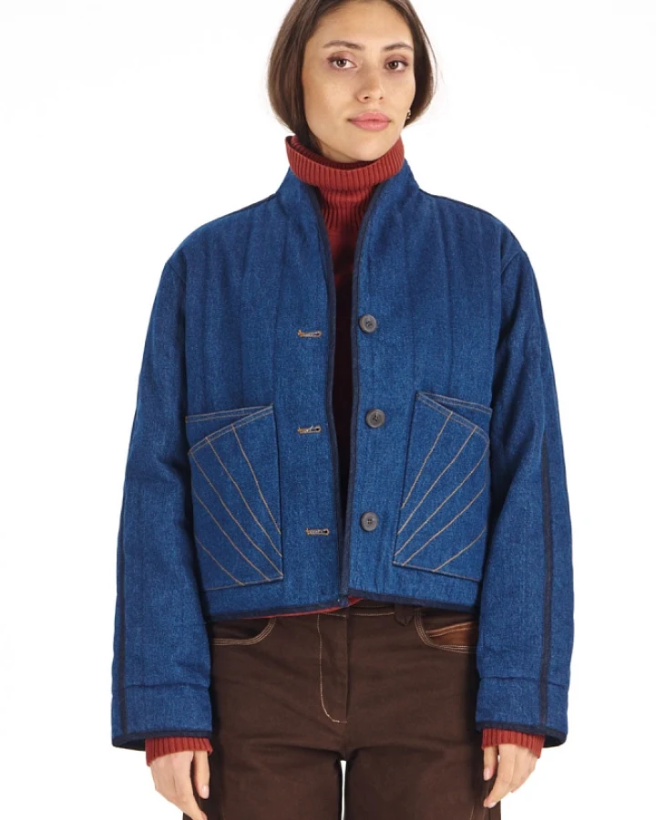 KOMODO Damen vegan Jacke Erin Denim Blau
