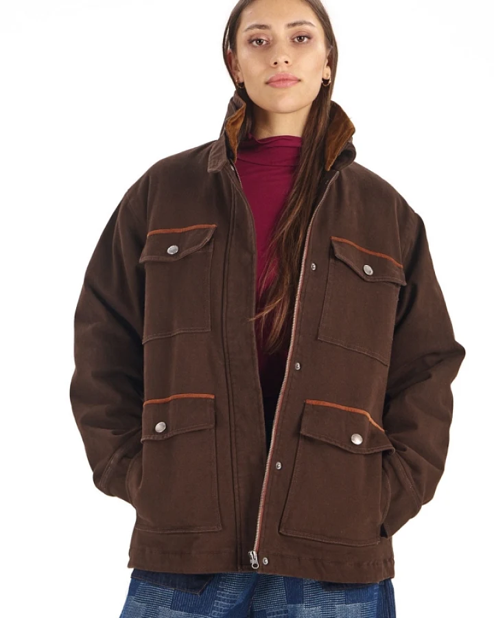 KOMODO Damen vegan Jacke Viney Schokoladenbraun