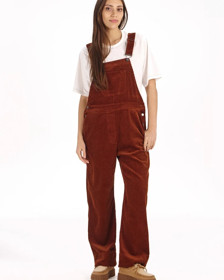 KOMODO Damen vegan Leni-Latzhose Aus Cord Farbe Chestnut