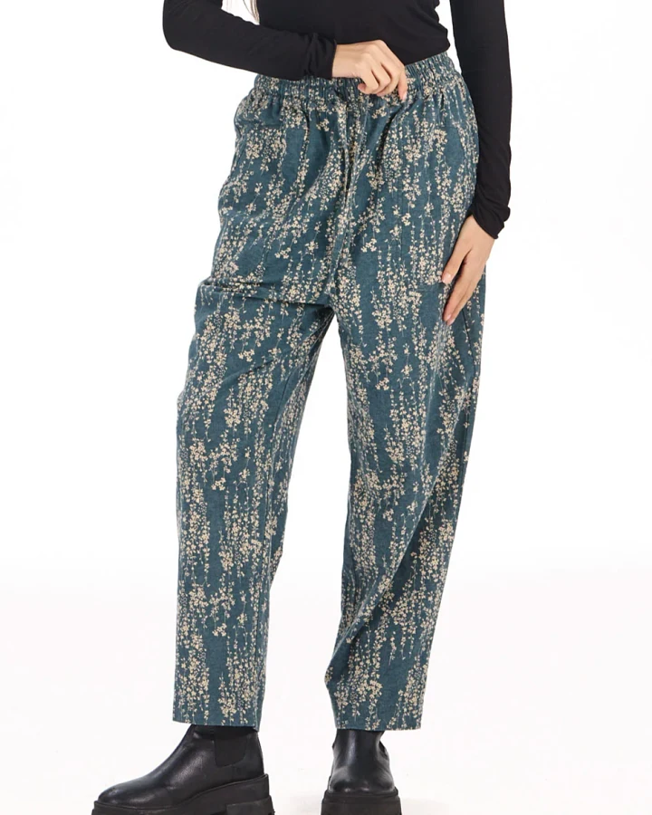 KOMODO Damen vegan Hose Dream Blau Geblümt
