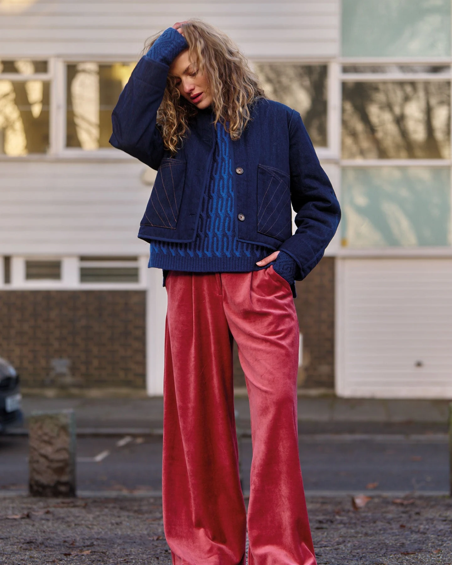 KOMODO Damen vegan Samthose Sofia Rosa – Ansicht 2