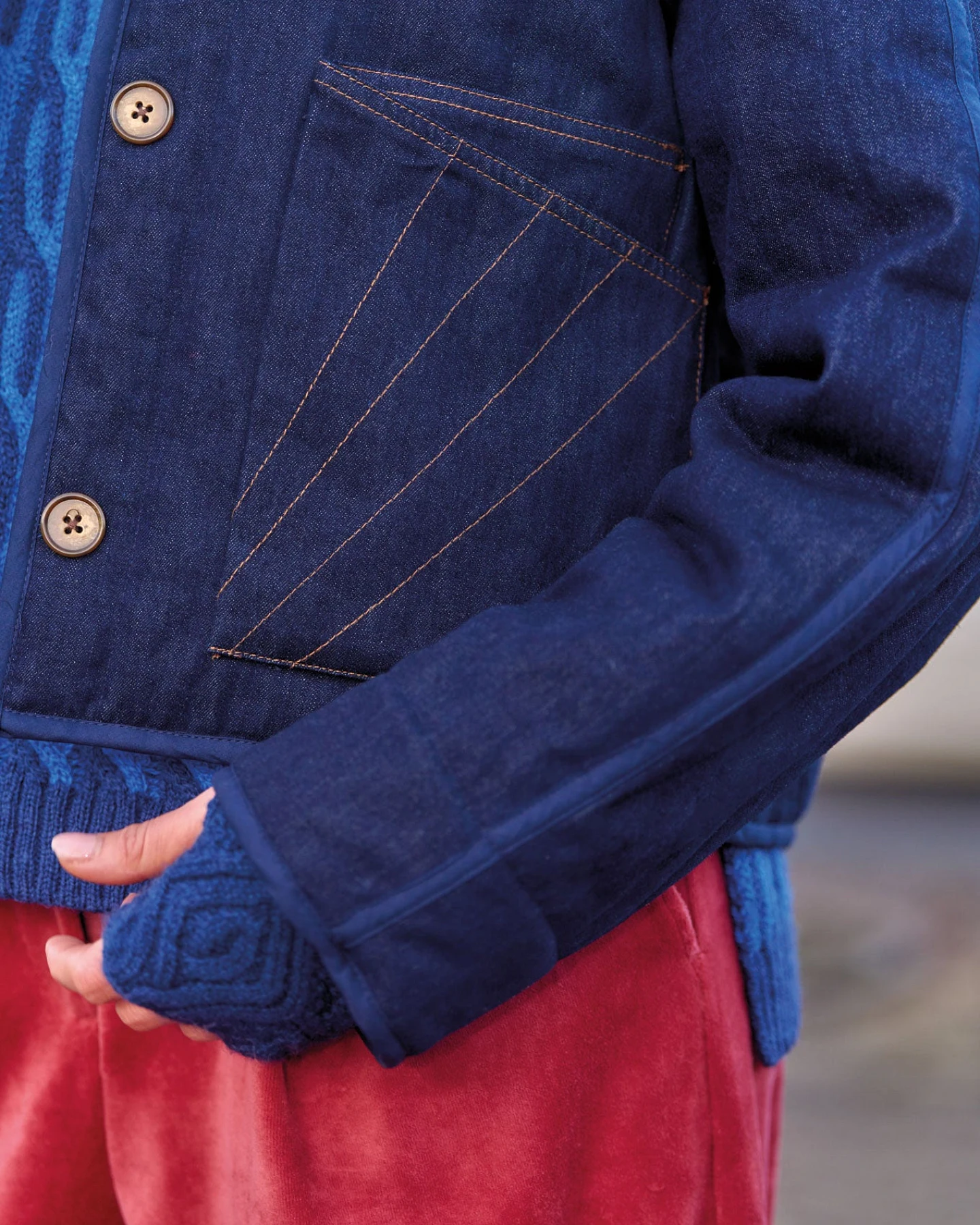KOMODO Damen vegan Jacke Erin Denim Blau – Ansicht 2