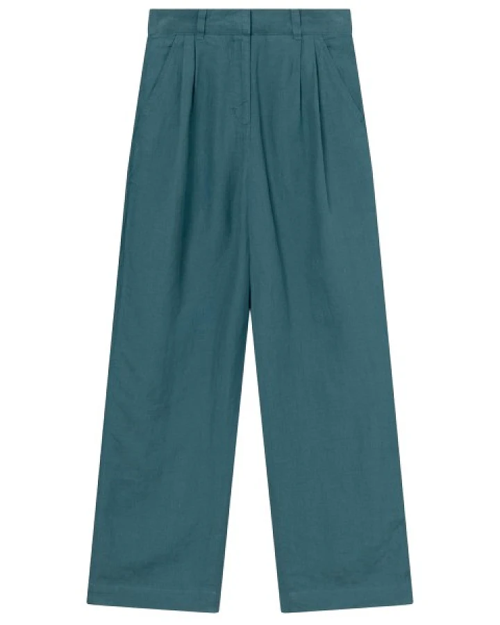 DEDICATED - Women's Pants Vickleby Linen - Freizeithose Gr M blau