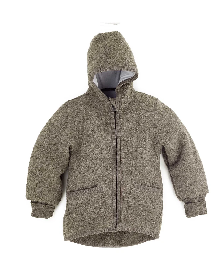 Halfen Strickerei - Walk-Jacke mit Bündchen nuss