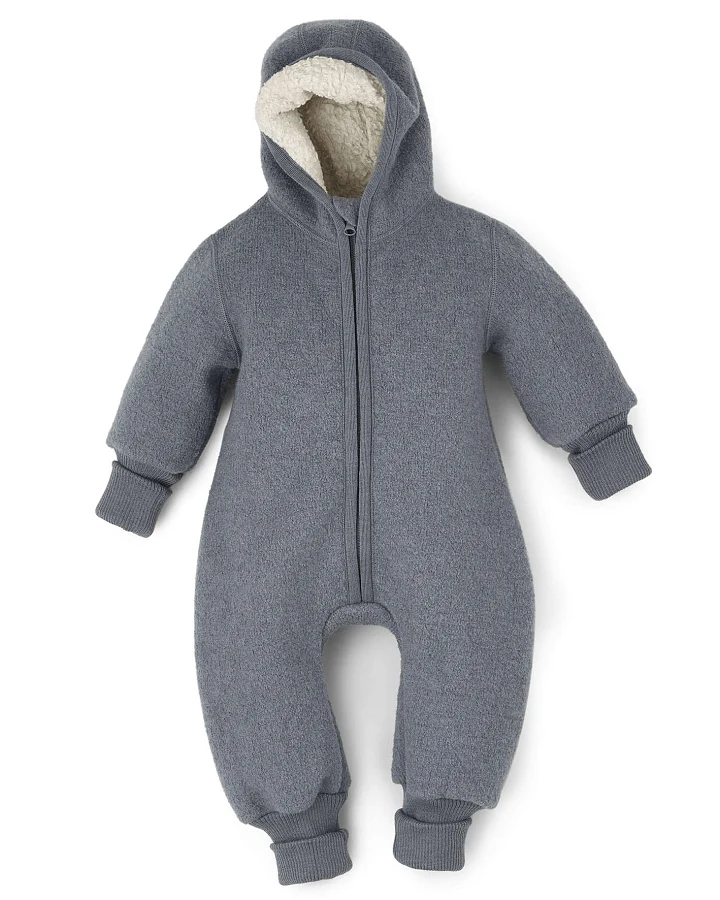 Halfen Strickerei - Walk-Overall mit Bündchen rauchblau