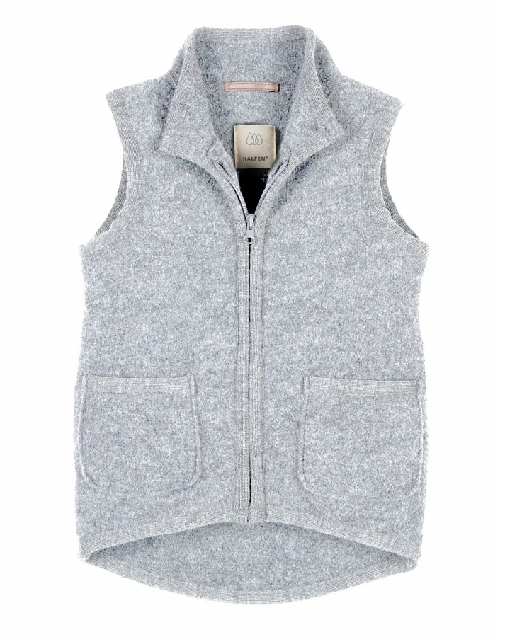 Halfen Strickerei - Walk-Weste grau