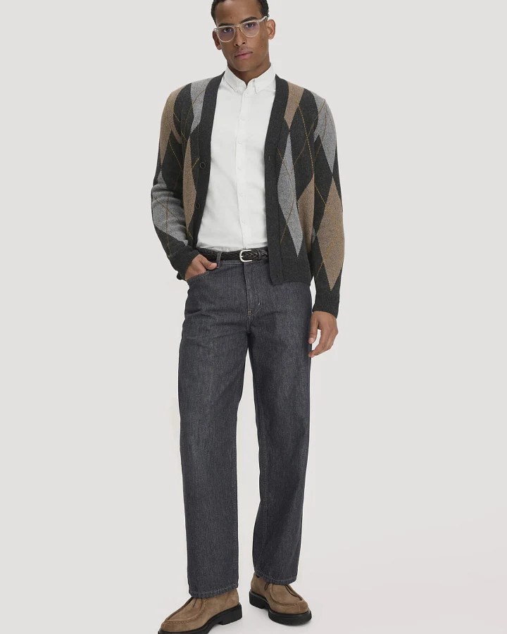 hessnatur Herren Jeans OLE Relaxed Wide Leg aus Bio-Baumwolle mit Recycling-Baumwolle - blau - Größe 32/32
