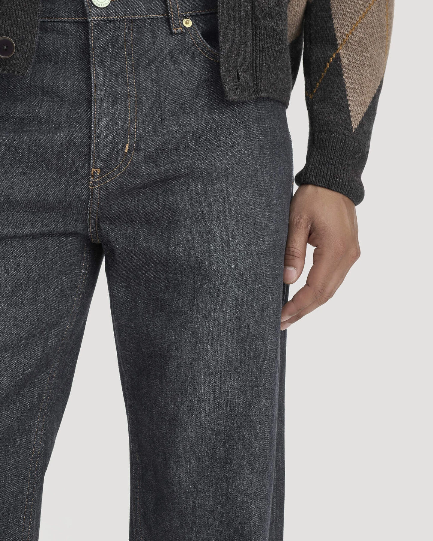 hessnatur Herren Jeans OLE Relaxed Wide Leg aus Bio-Baumwolle mit Recycling-Baumwolle - blau - Größe 32/32 – Ansicht 3