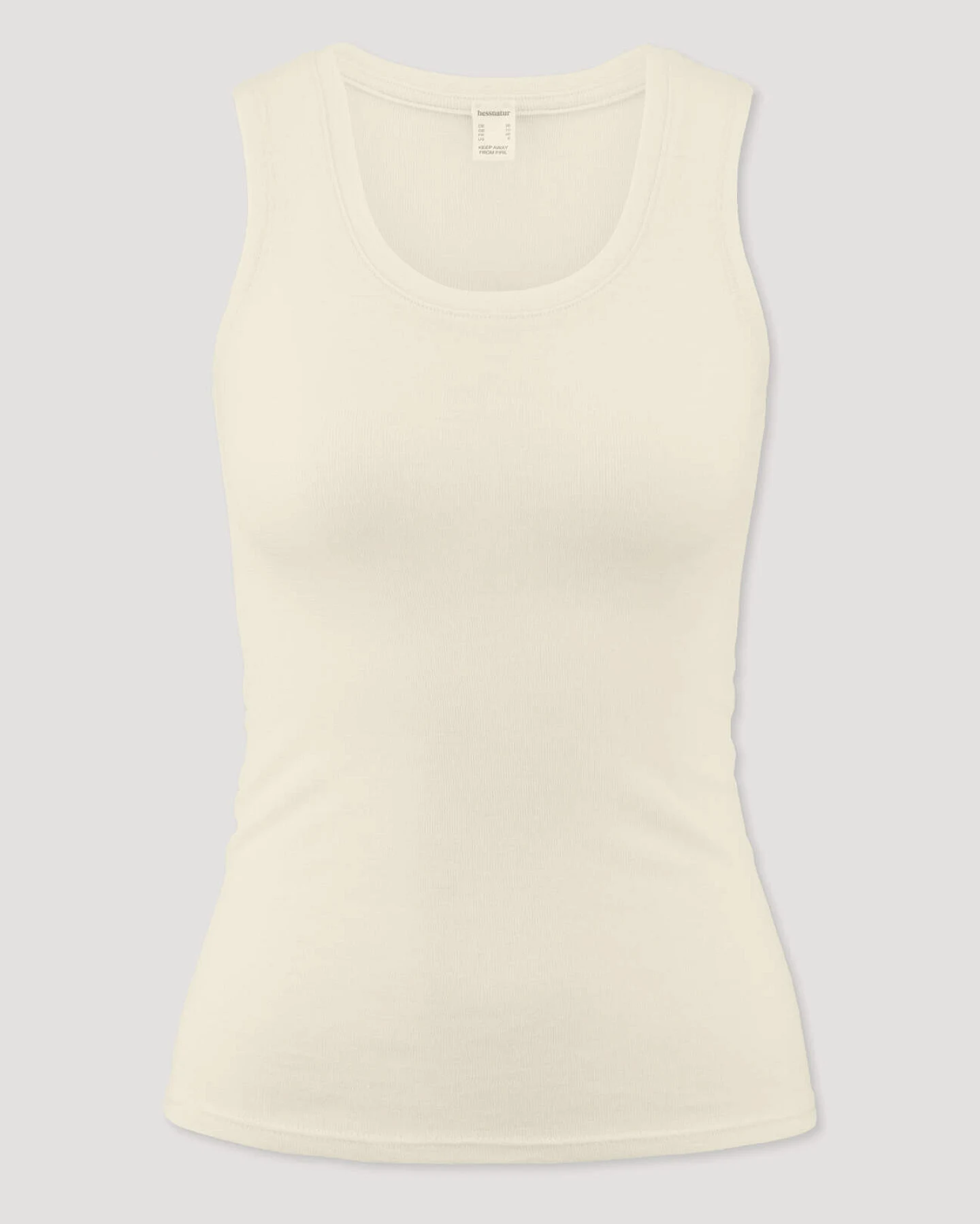 hessnatur Damen Tanktop PURE FUNCTION aus Bio-Merinowolle mit Seide - natur - Größe 34 – Ansicht 3