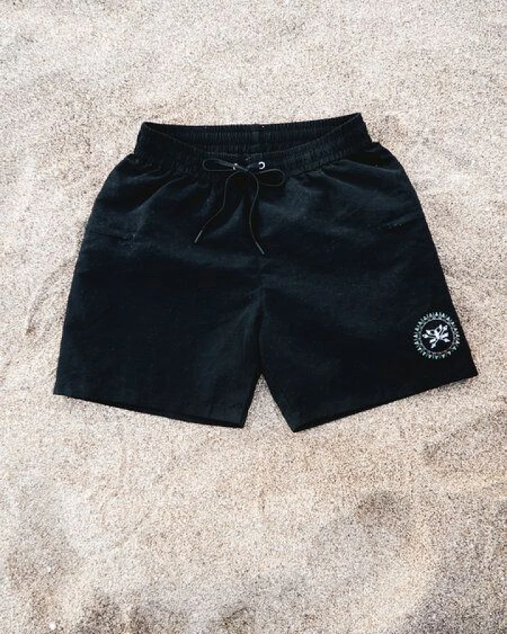 Zeachild Tribal Boardshort schwarz - recycelte Fischnetze
