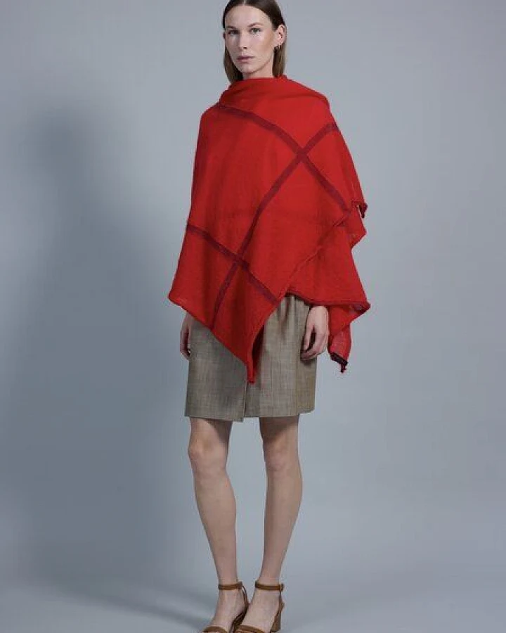 Susan's Fashion roter Mohairschal Theresa