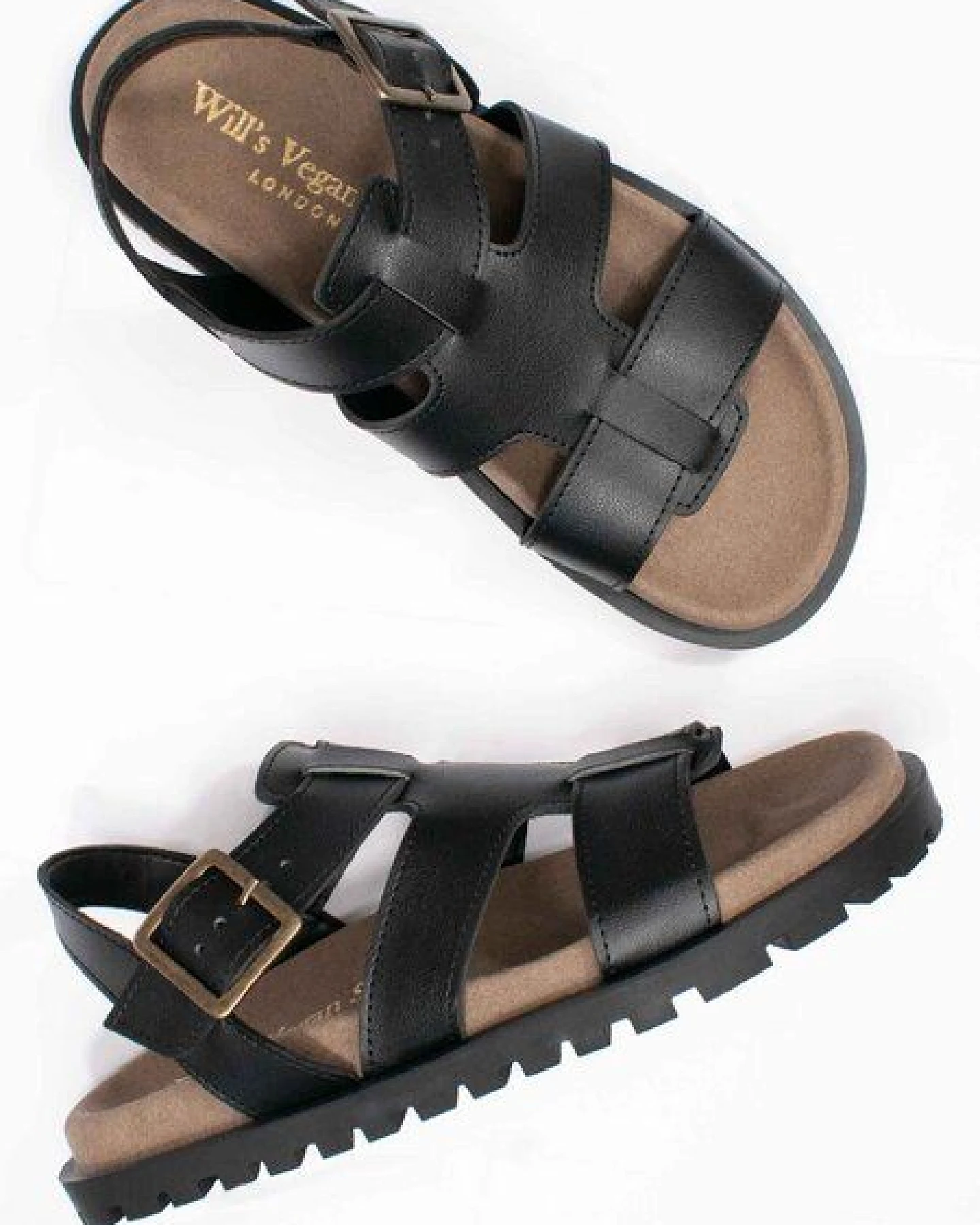 Wills Vegan Stores Gladiator-Fußbett-Sandalen – Ansicht 3