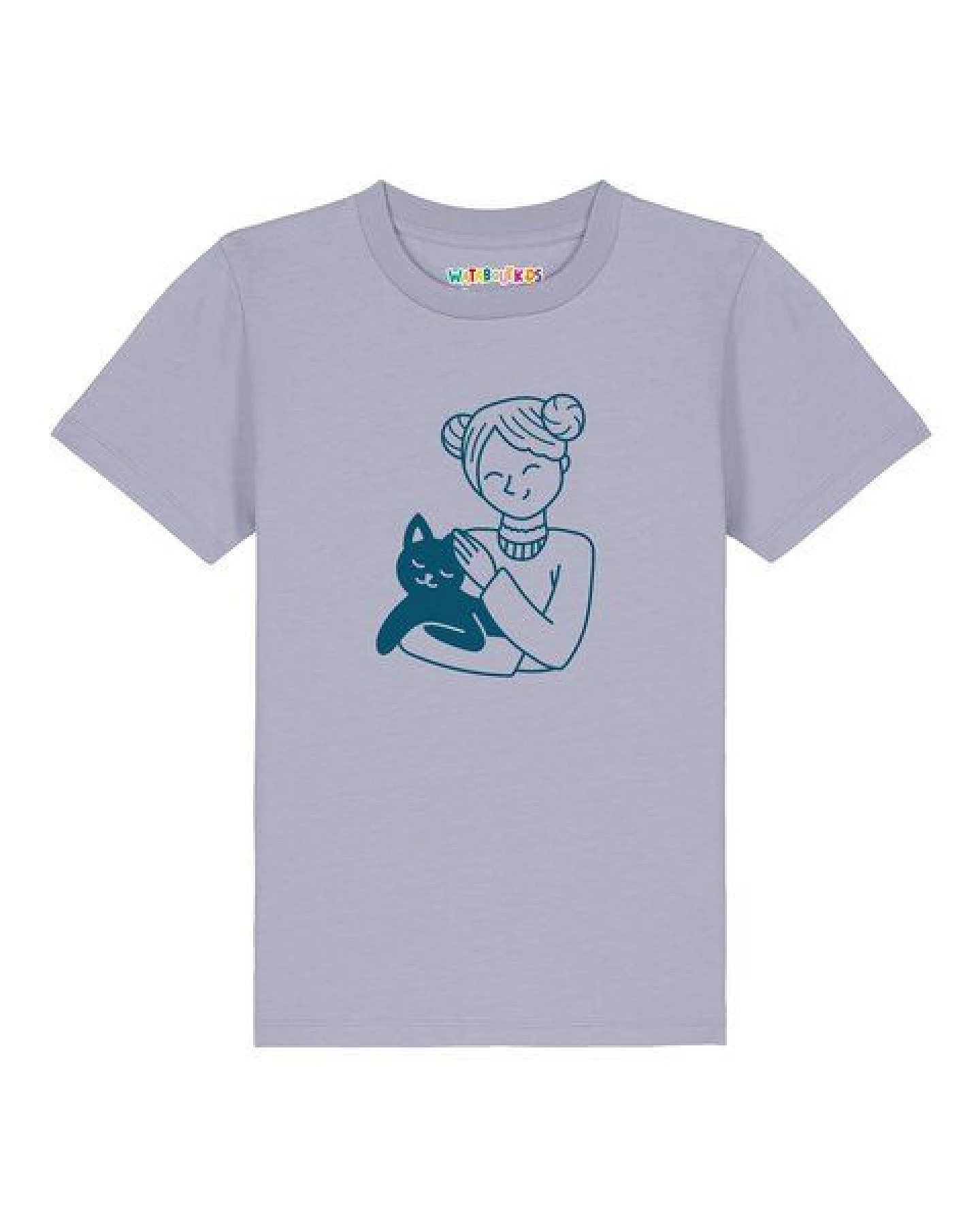watabout.kids T-Shirt Kinder Mädchen und Katze – Ansicht 2