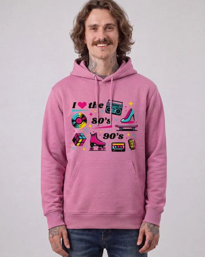 watapparel Hoodie Unisex 80s Love