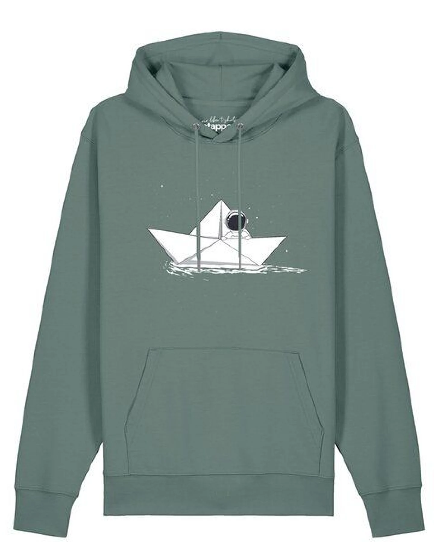watapparel Hoodie Unisex Astronaut in paper boat – Ansicht 2