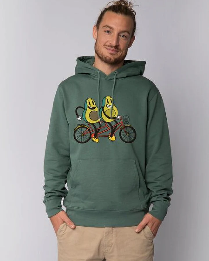 Produktseite: watapparel Hoodie Unisex Avocado Fahrrad
