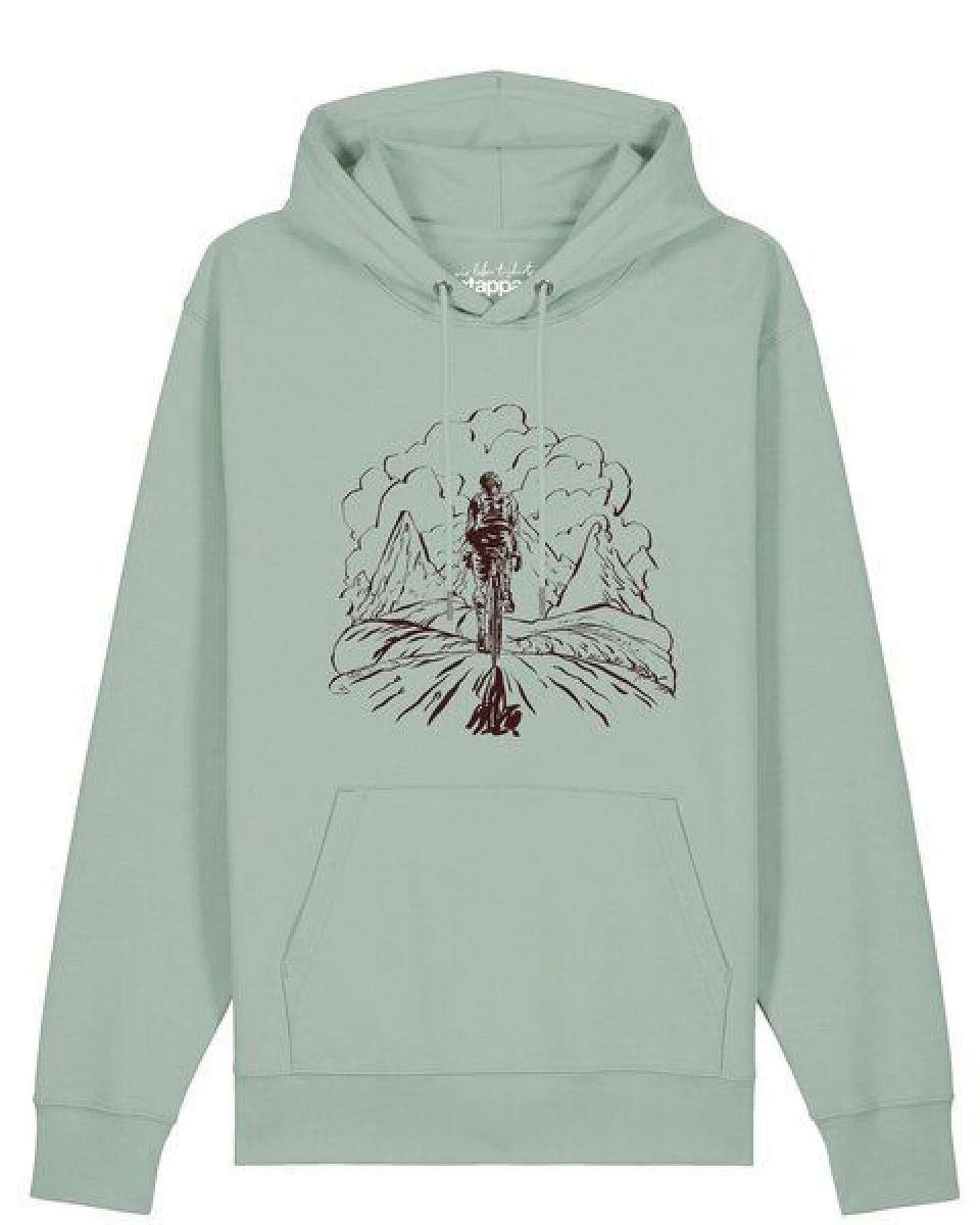 watapparel Hoodie Unisex Berge und Mountainbike – Ansicht 2