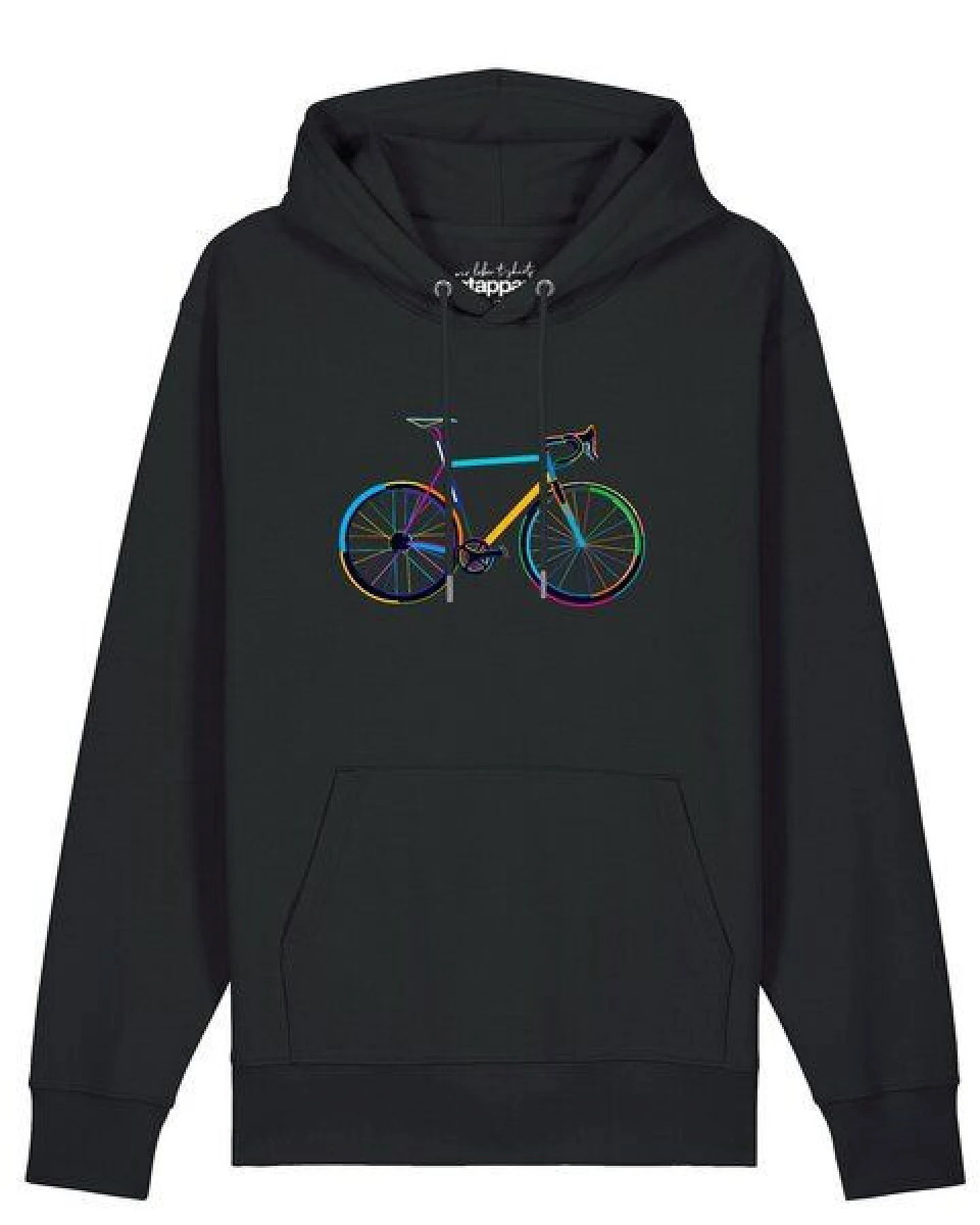 watapparel Hoodie Unisex Fahrrad by night – Ansicht 2