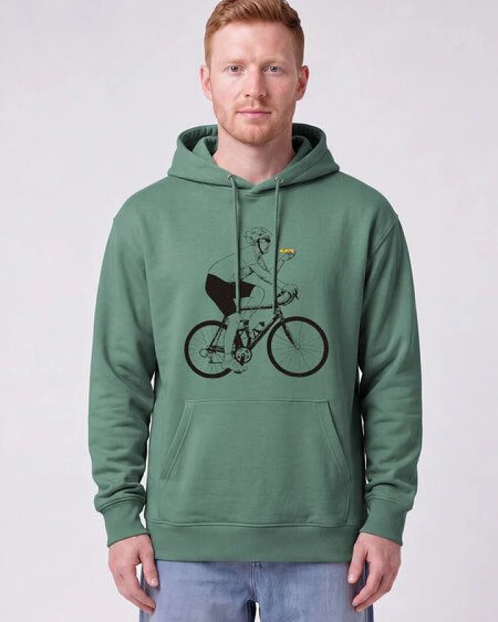 watapparel Hoodie Unisex Fahrrad und Pizza