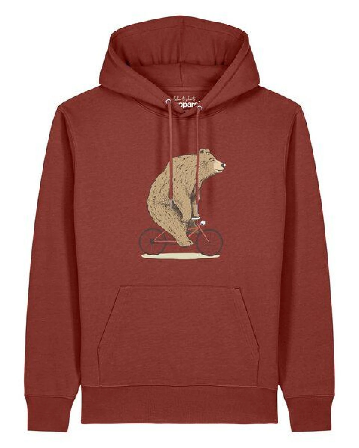 watapparel Hoodie Unisex Fahrradbär – Ansicht 2