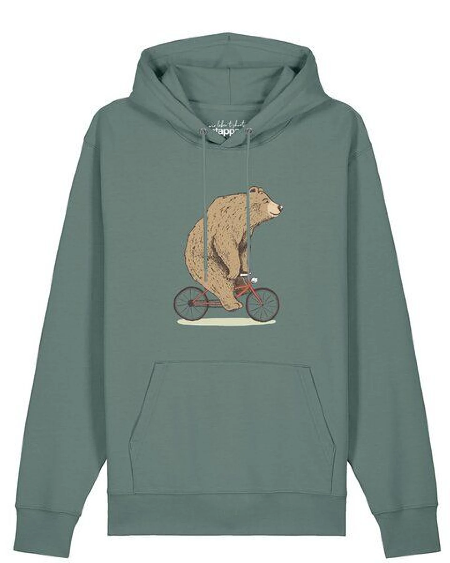 watapparel Hoodie Unisex Fahrradbär – Ansicht 2