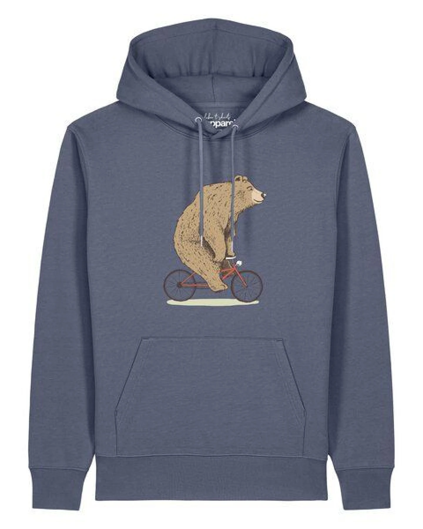 watapparel Hoodie Unisex Fahrradbär – Ansicht 2