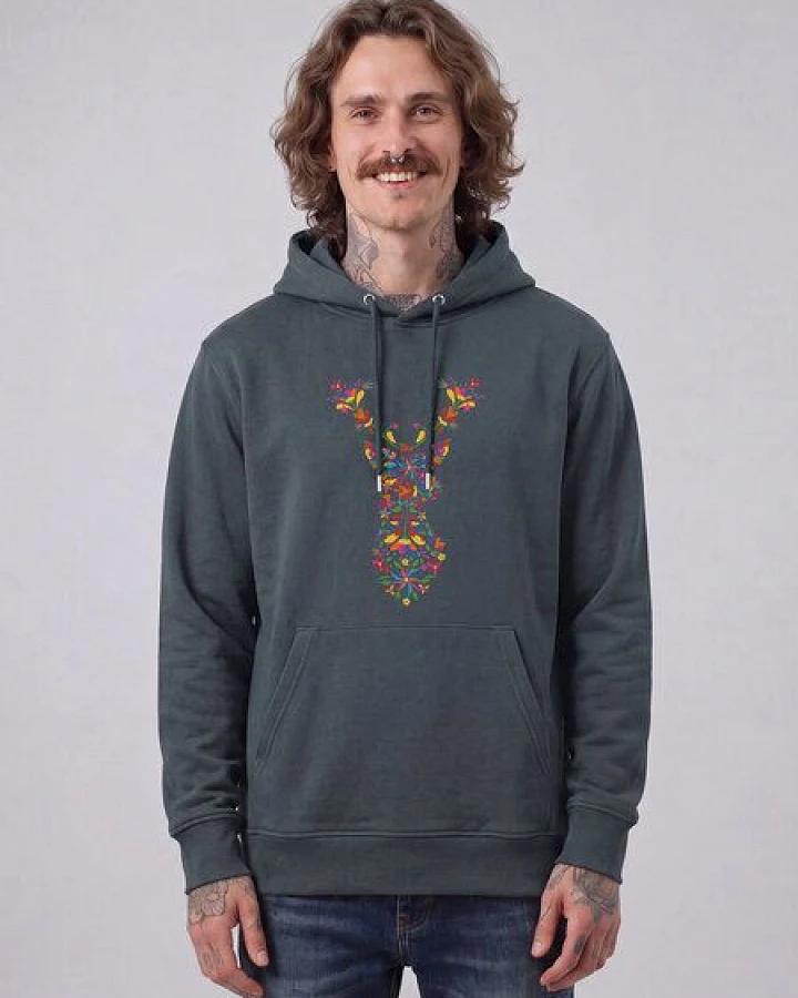 watapparel Hoodie Unisex Floral Deer