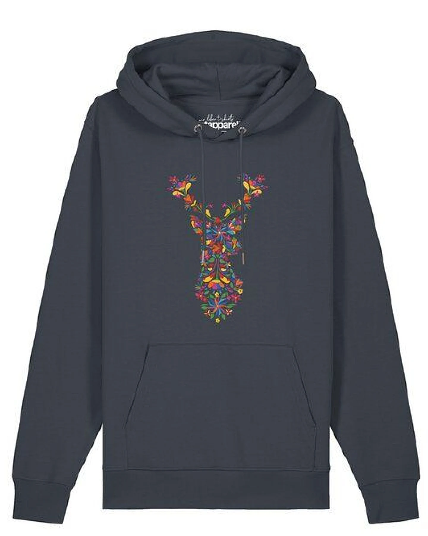 watapparel Hoodie Unisex Floral Deer – Ansicht 2