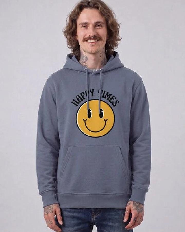 watapparel Hoodie Unisex Happy times smiley emoji
