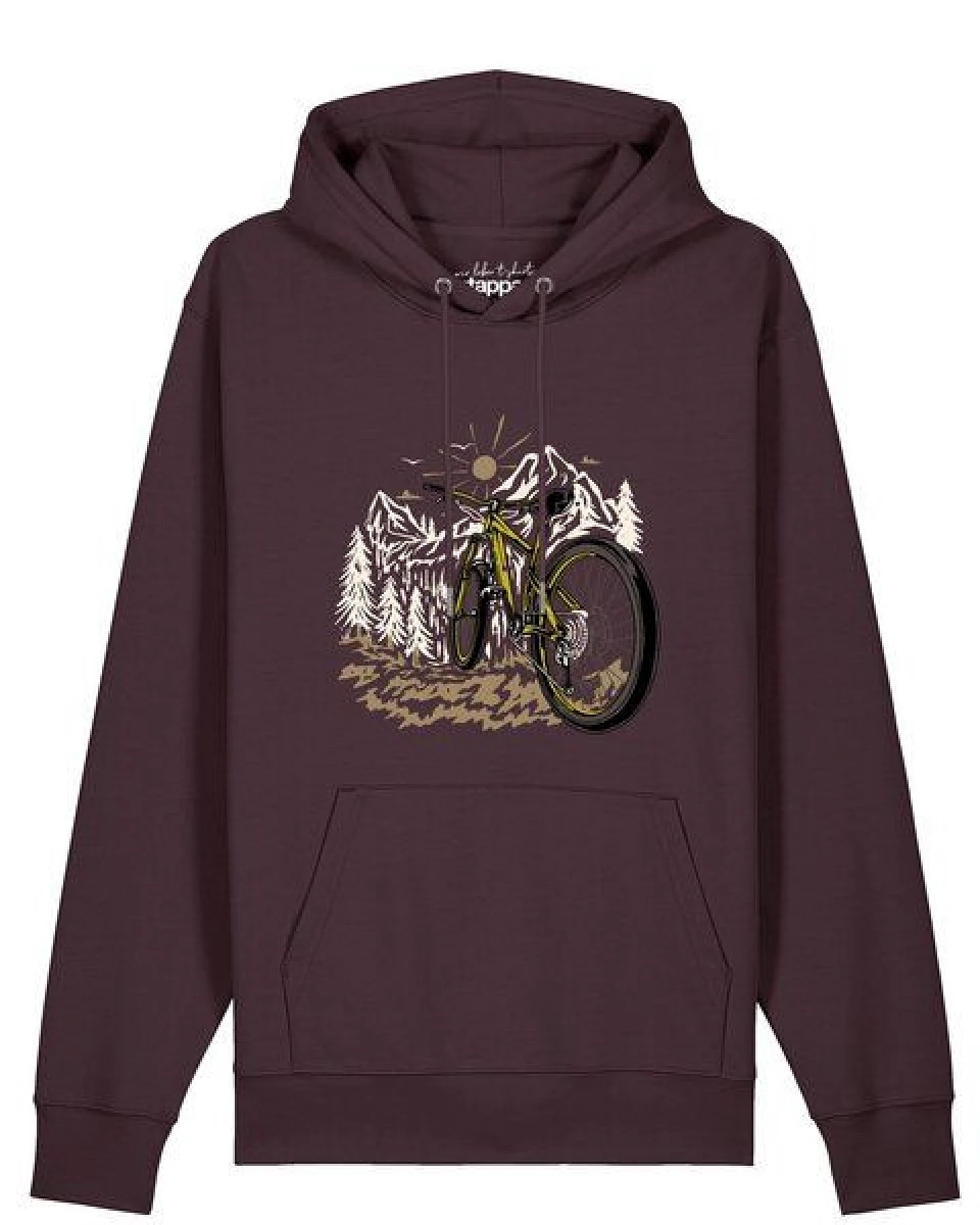 watapparel Hoodie Unisex Mountainbike und Berge – Ansicht 2