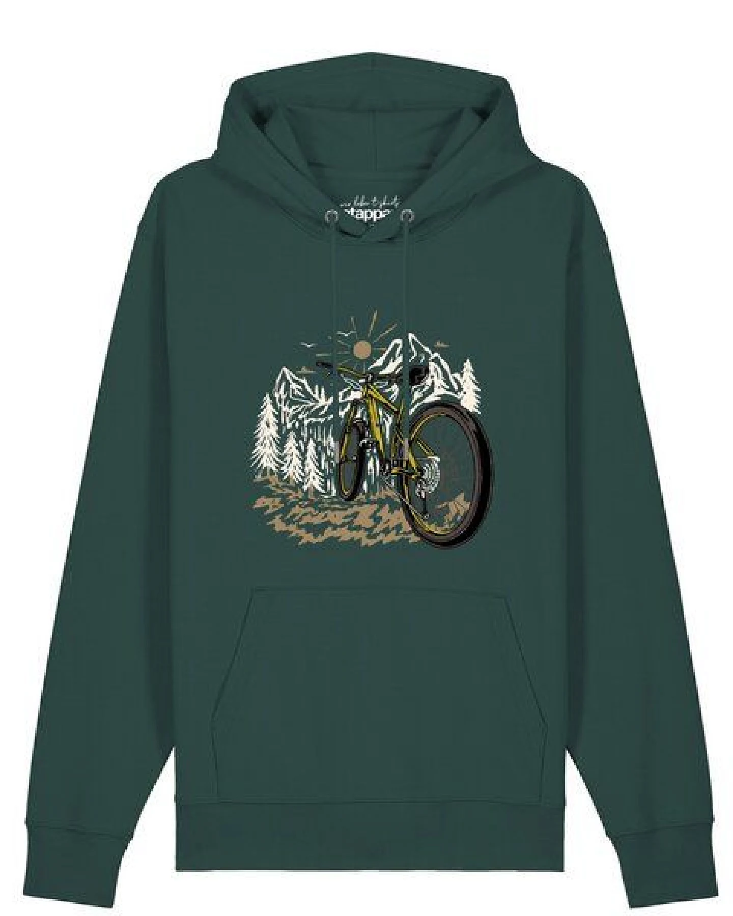 watapparel Hoodie Unisex Mountainbike und Berge – Ansicht 2