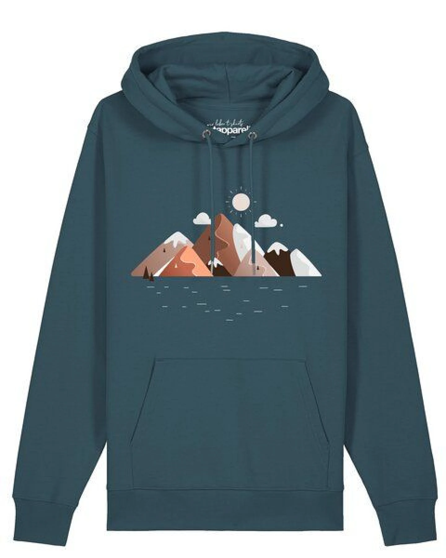 watapparel Hoodie Unisex Mountains & Moon – Ansicht 2