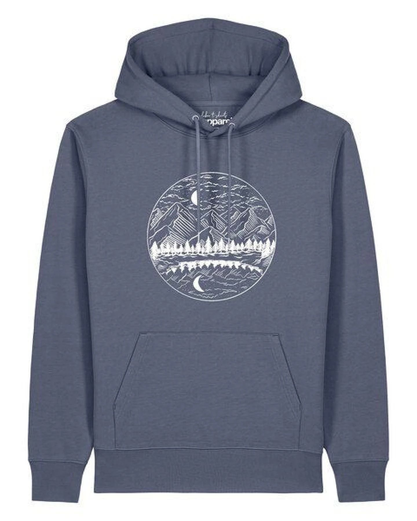 watapparel Hoodie Unisex Mountains by night – Ansicht 2