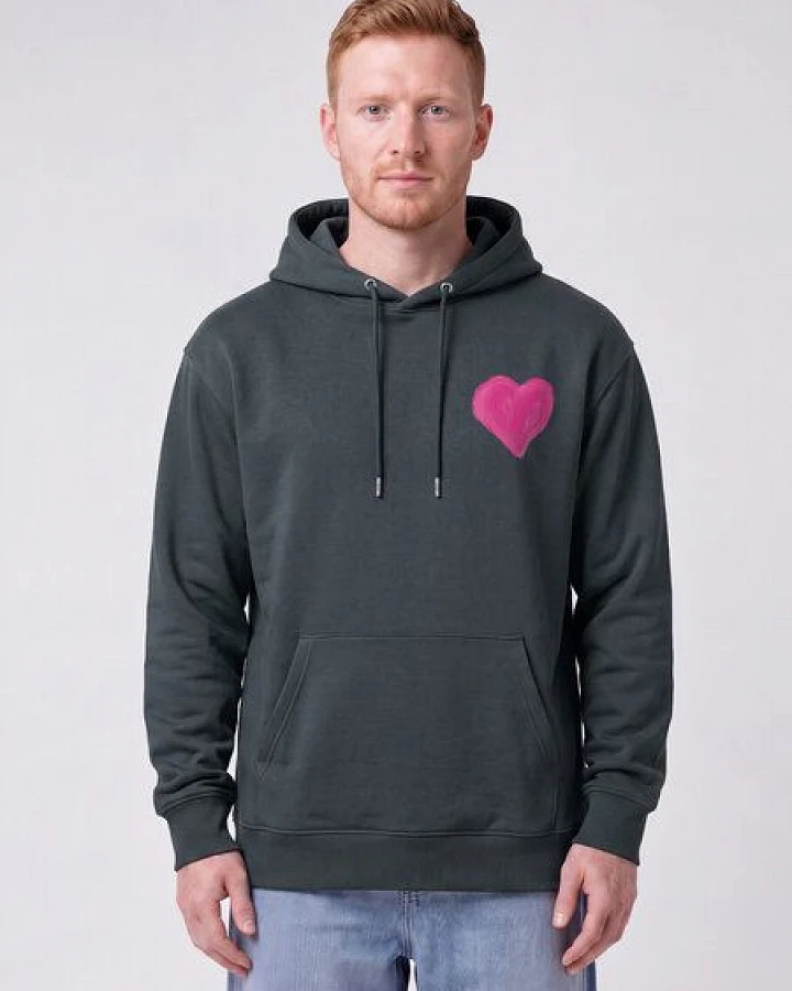 watapparel Hoodie Unisex Pink Heart