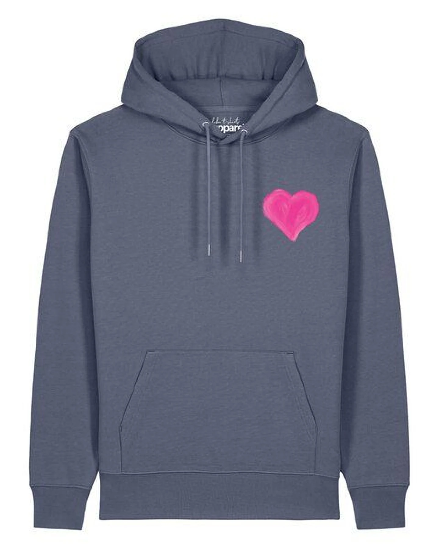 watapparel Hoodie Unisex Pink Heart – Ansicht 2
