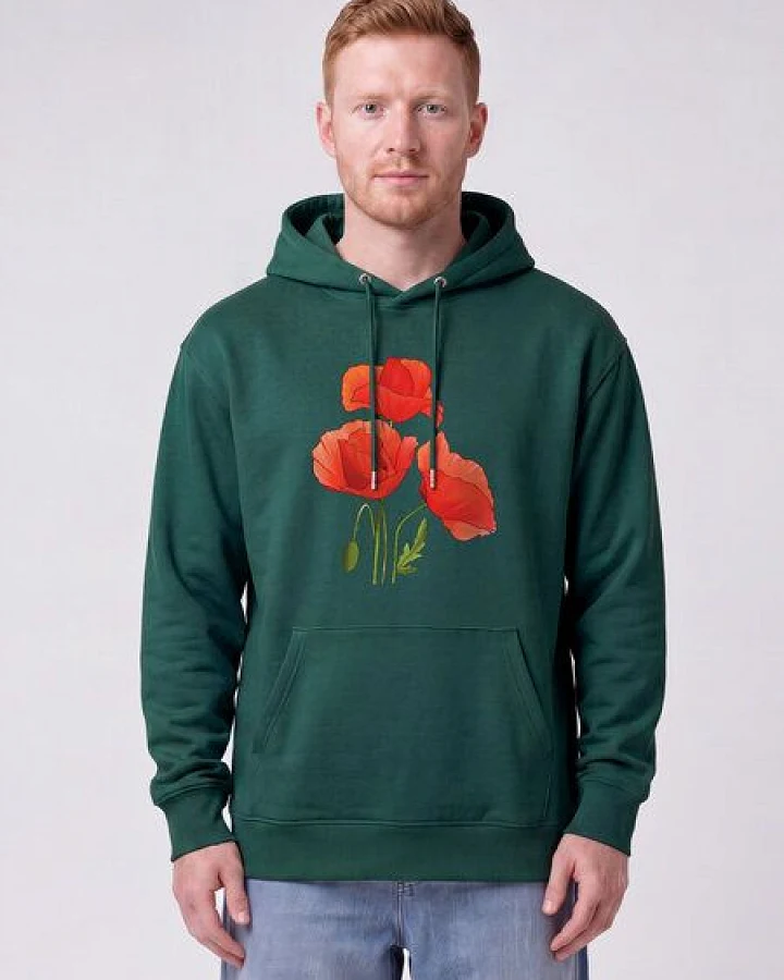 watapparel Hoodie Unisex Poppy Flowers