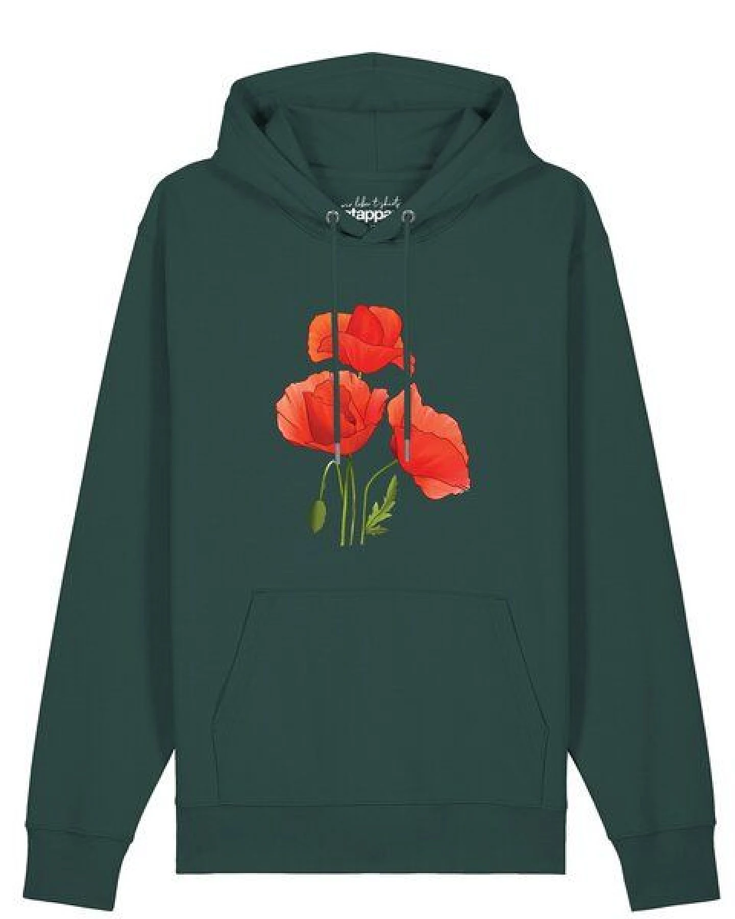 watapparel Hoodie Unisex Poppy Flowers – Ansicht 2