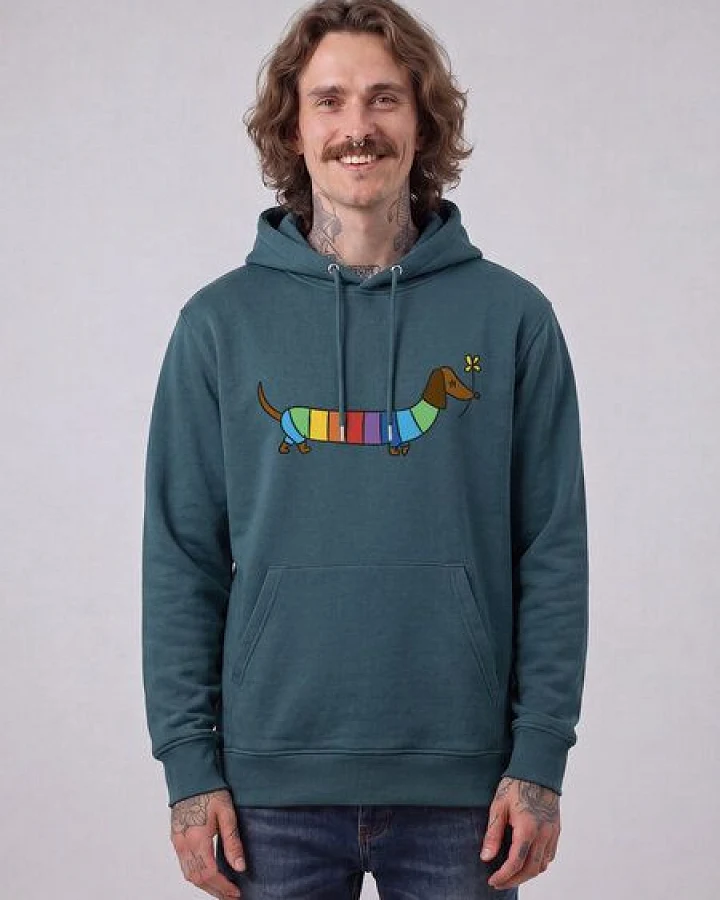 watapparel Hoodie Unisex Regenbogen Dackel